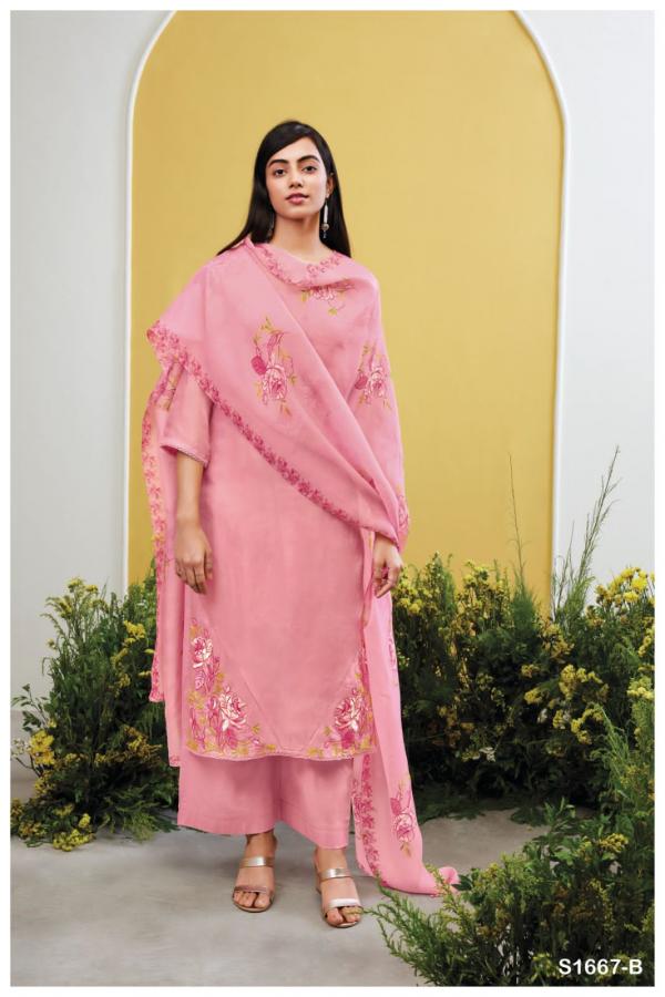 Ganga Yoshita S1667 Silk Designer Salwar Suit Collection